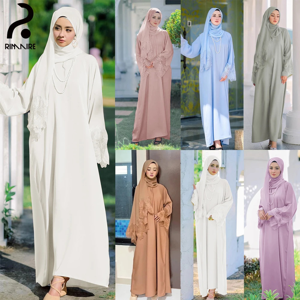 Classic Abayas Headscarf Set Elegant y Ultra Thin Womens Breathable Long Sleeve Casual Clothing Wholesale RIMAIRE 250409