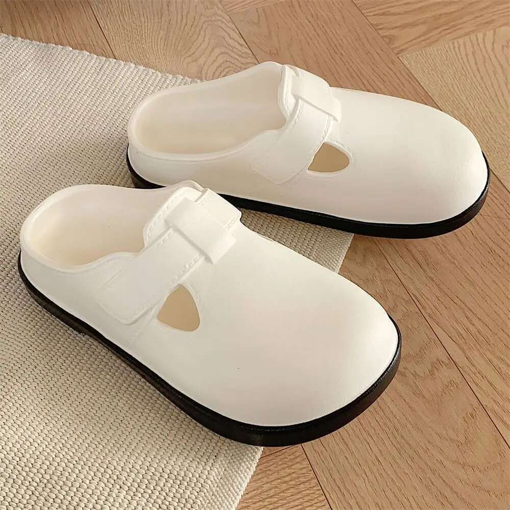 Simple Summer Wind Non-slip Sandals Women's Outdoor Wear Lazy One Stirrup Beach Slippers Breathable Soft