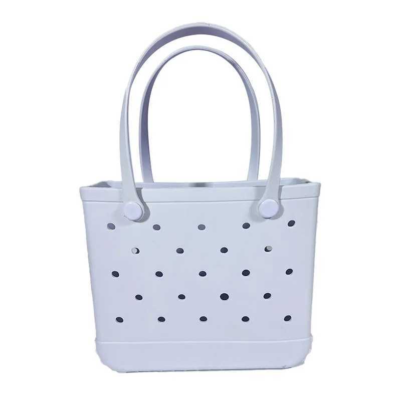 Plastic bag oversized handbag Shoder handbag EVA rubber waterproof basket Fi Wen handbag travel plastic bag Y250409VCFSD