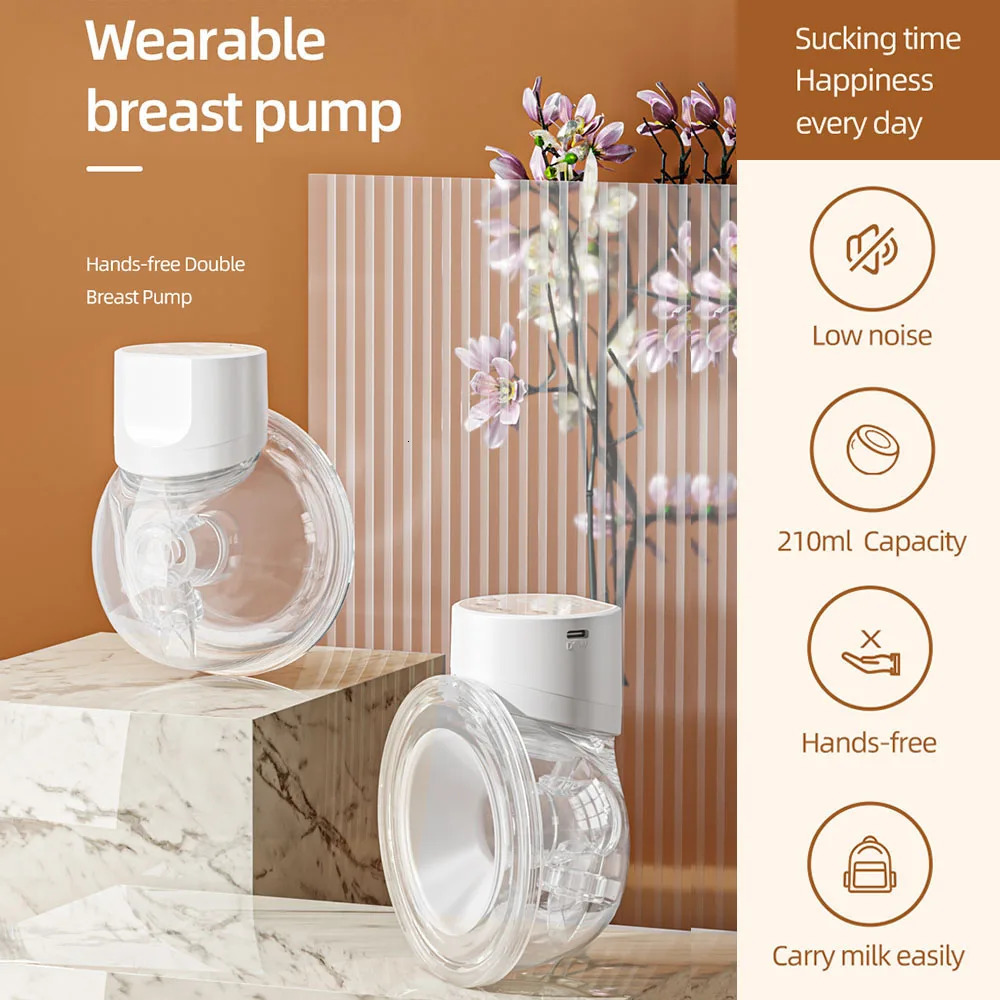 Wearable Wireless Pump with Comfortable 3 Modes 9 Levels Hands Free Electric Pump Breastfeeding Milk Collector 250403