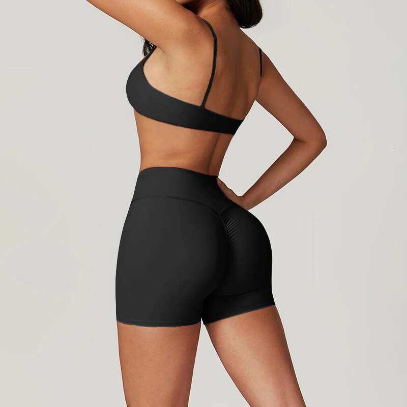 Butt Lifting Yoga Set Sports Shorts Women Fiess Suits Summer Sexy Gym Clothing Woman Two Pieces Outfits Workout Sportswear