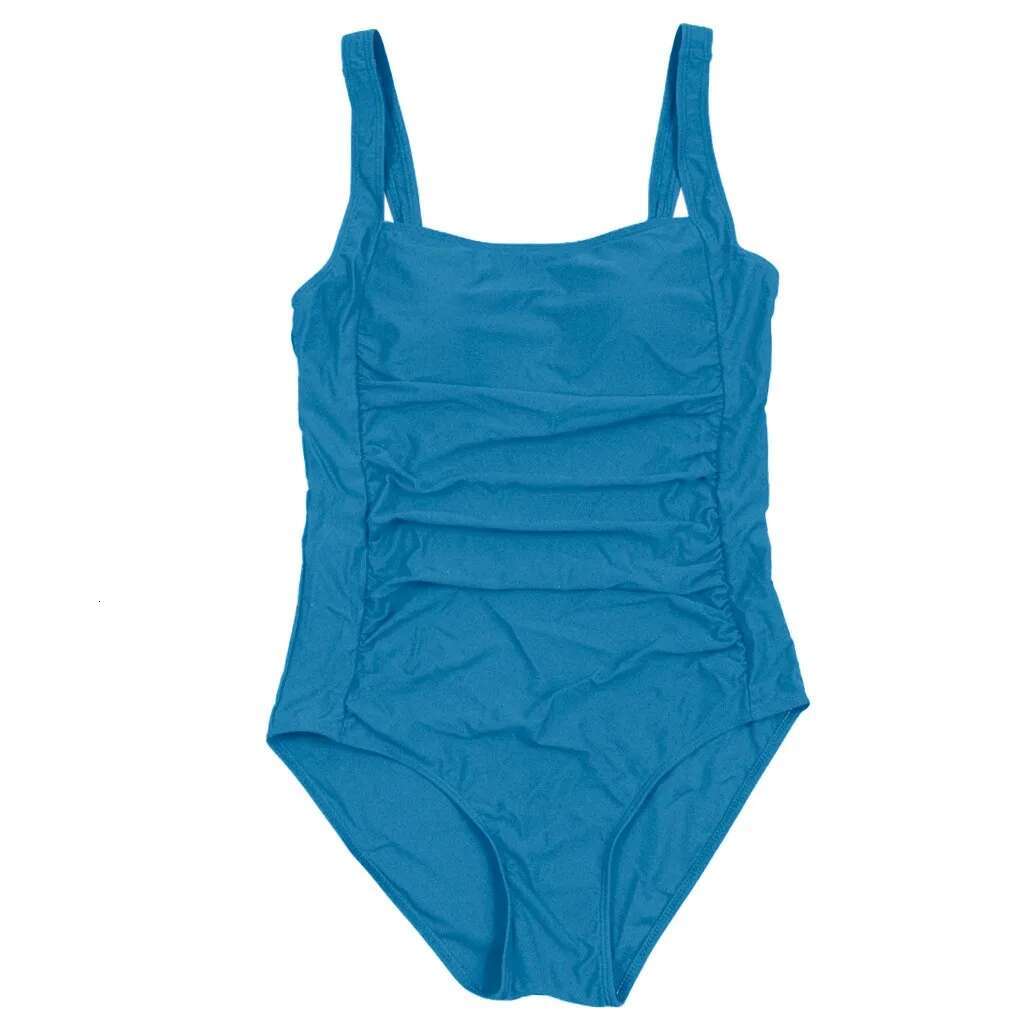 Dongdumaoyi Sexy Solid Bikini Set Women Vintage Ruched One Piece Swimwear Tummy Control Swimsuit Brazilian Bathingsuit Beachwear