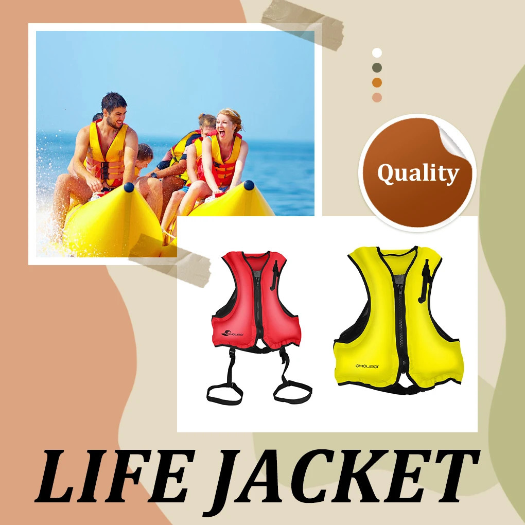 Shoulder strap snorkeling vest surfing safety specially in red for snorkeling 250409