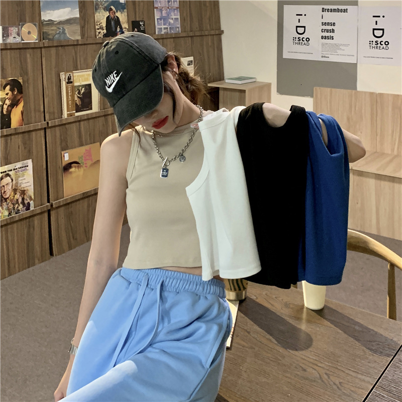 2025S Designer Women S T Shirt American Style Small Round Neck Slims Down And Exposes The Navel Short External Vest For Summer New Spicy Girl Camisole