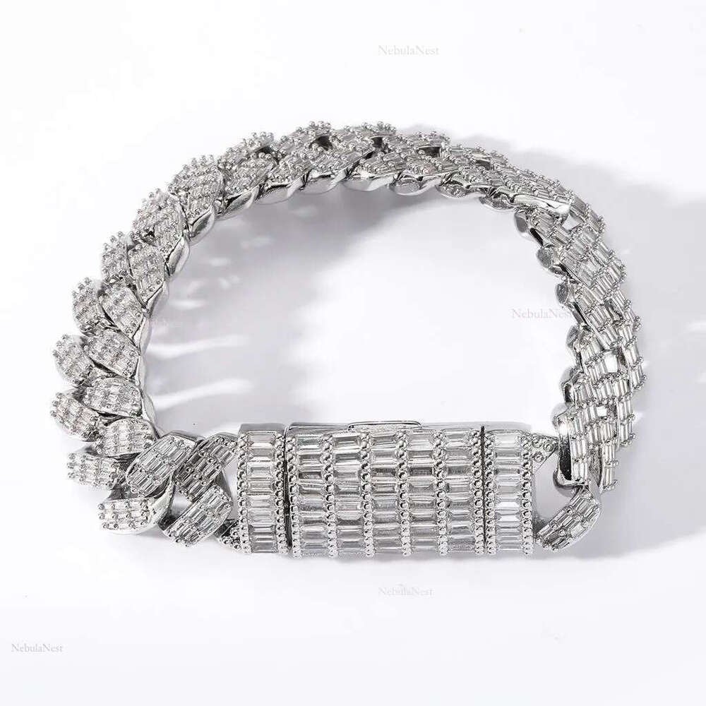 Personalized Hip Hop Cubic Zirconia Necklace Featuring VVS Grade Moissanite Stones & 20mm Cuban k Chain