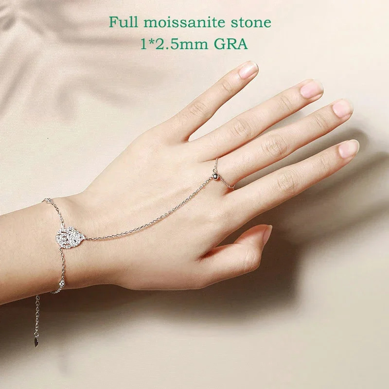 Smyoue GRA Certified All Bracelet for Women Sparkling Adjustable 14-19CM Sterling Silver 925 Jewelry Lab Diamond 250408