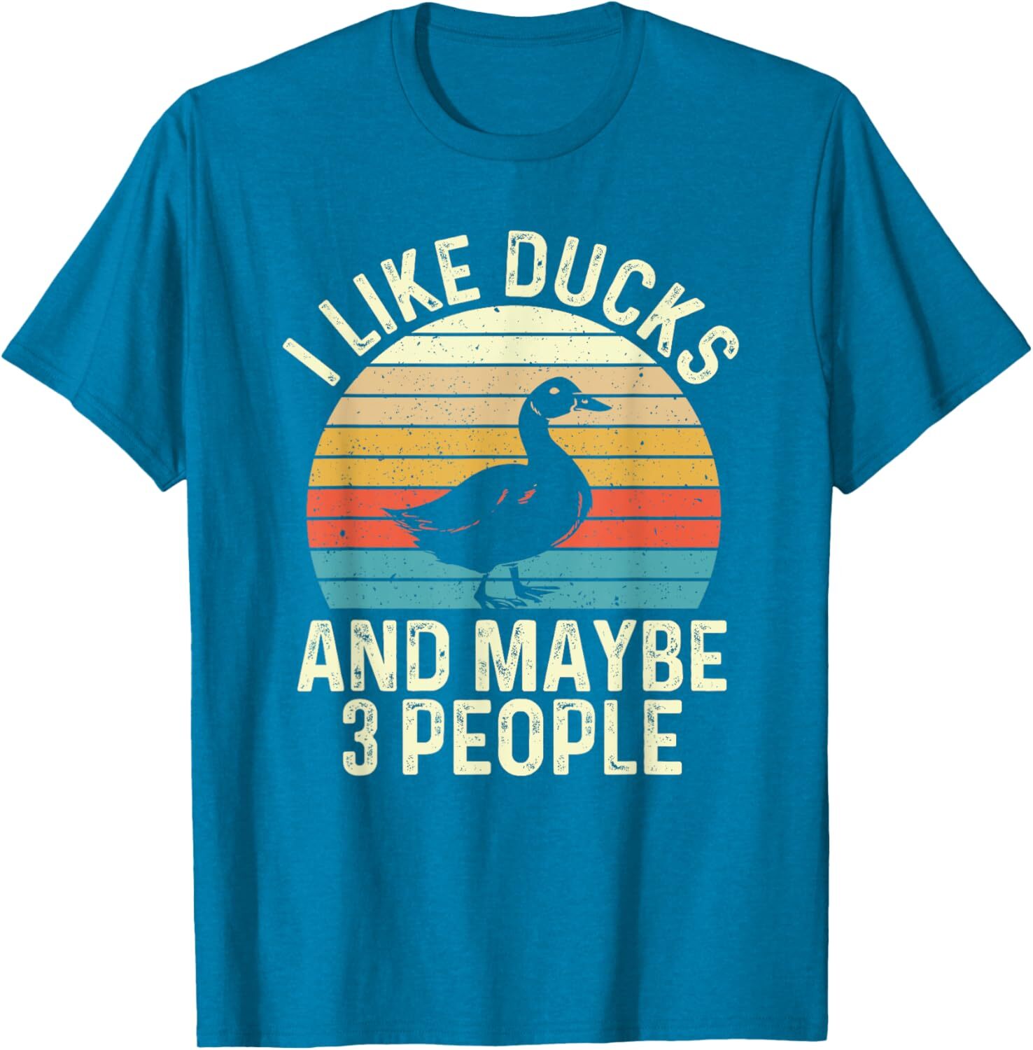 T shirt for Mens I Like Ducks And Maybe 3 People - Duck Lover Graphic Tee Casual Tops Clothes Short sleeve cool