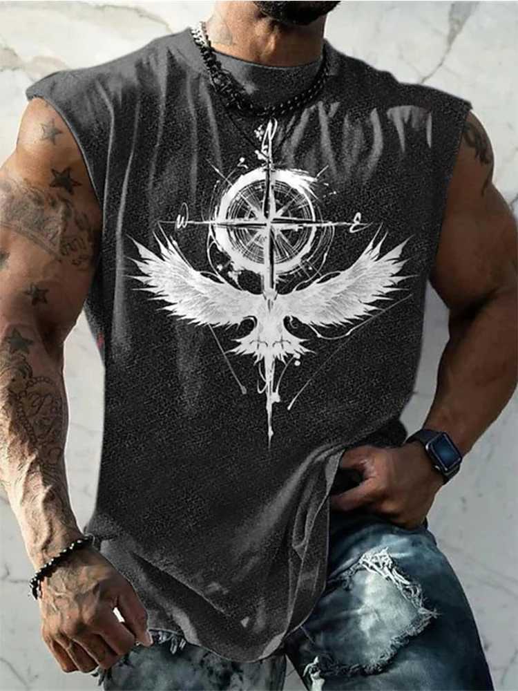 Mens tank top sleeveless mens graphic animal crew collar clothing 3D printing daily sports sleeveless printingXJ250409