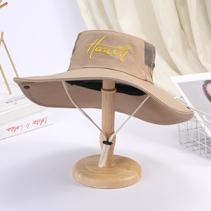 Wide edge breathable outdoor hiking sun hat for men fisherman style camping sun hat for couples simple sun hat 230822