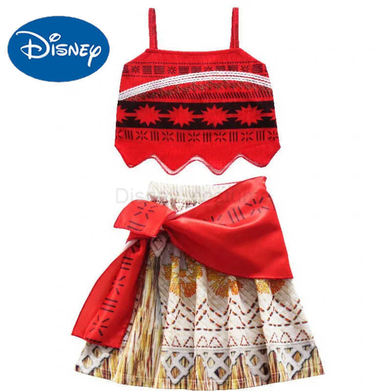 Disney Princess Vaiana Fantasy Children Cosplay Moana Summer Girls Carnival Dress Kids Clothes Set Party Christmas Moana Costume X2504081