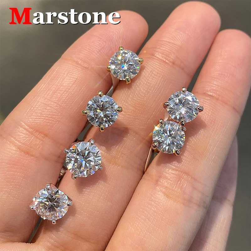 Premium 0.5-2CT Moissanite Diamond Stud Earings for Women Original 925 Silver Plated 18k White Gold Top Quality Thread Earrings Z250408