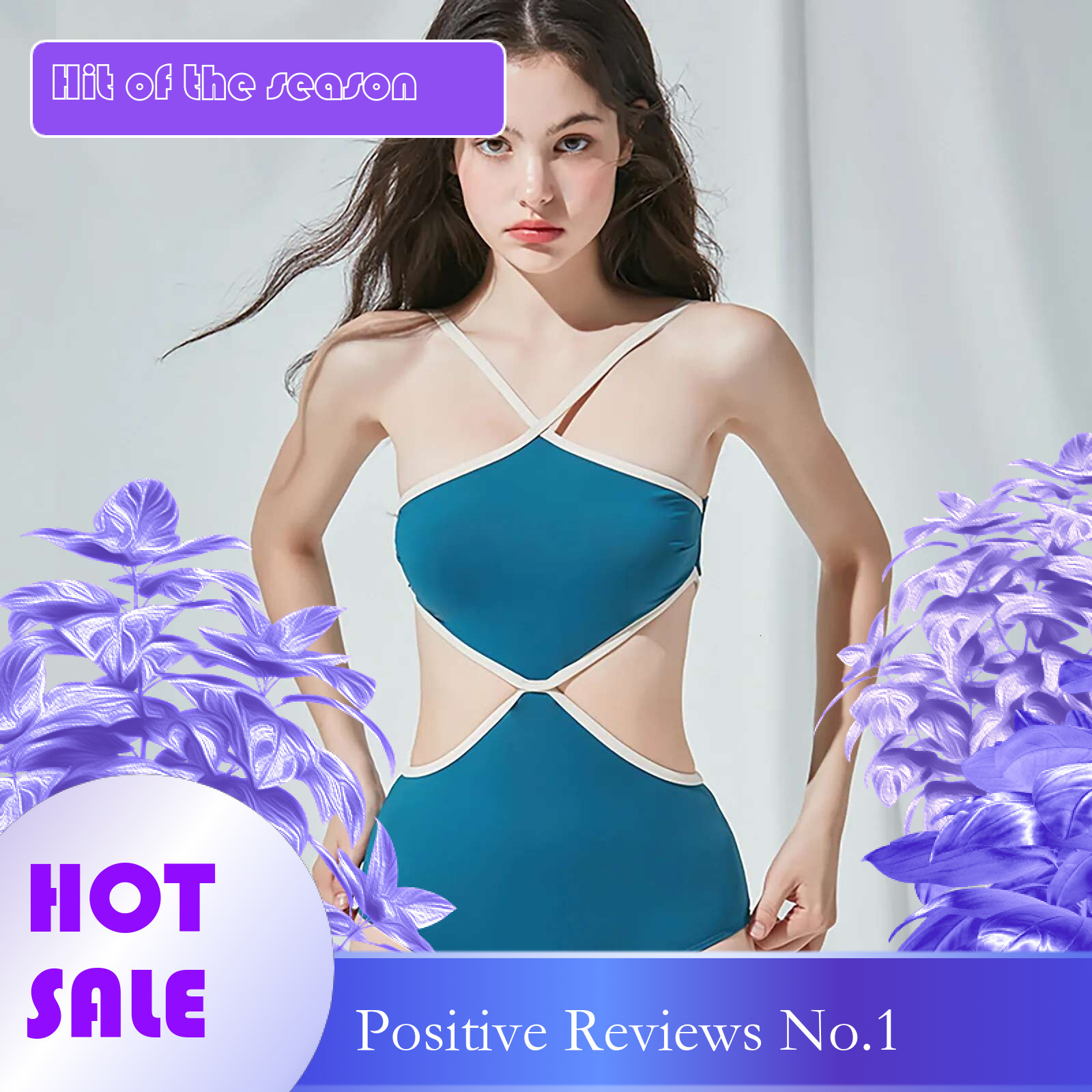 Dongdumaoyi Sexy One Piece Solid Swimsuit Women Cut Out Bathing Suit Swimwear Monokini Bandeau Korean Padded Beach Wear Brown