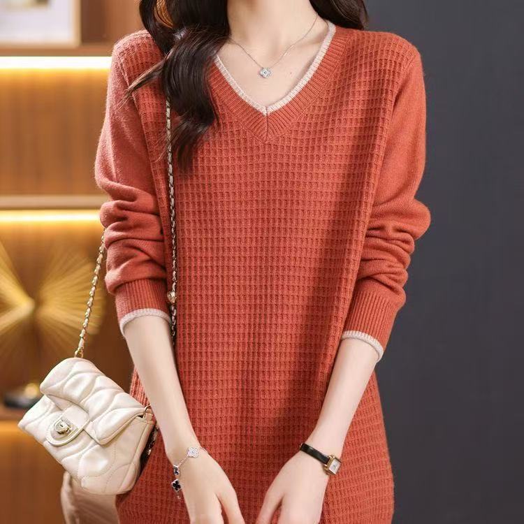 plus size women's new long sleeve high waist printed banquet dress mid-length skirt D02811