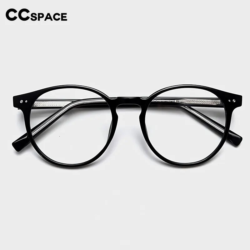 55868 Round Men Glasses Frame Transparent Computer Anti Blue Light Eyeglasses Frames Vintage Leopard Eyewear 250407