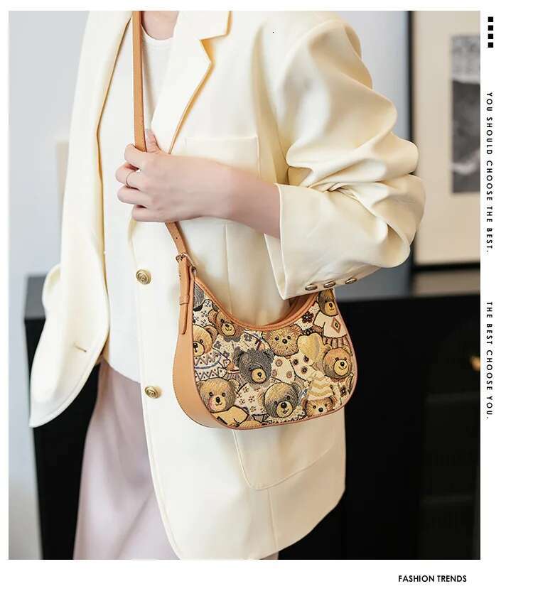 Underarm For Women 2024 New Fashionable Handbag, Versatile Single Shoulder Crossbody Bag
