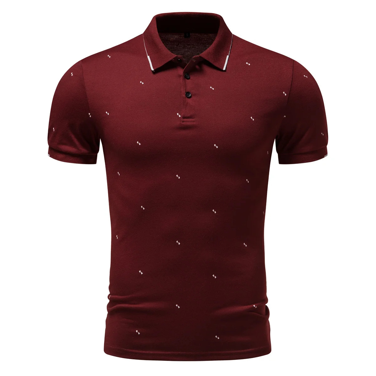 Summer casual printed short sleeved polo shirt highquality micro elastic breathable Tshirt 250409