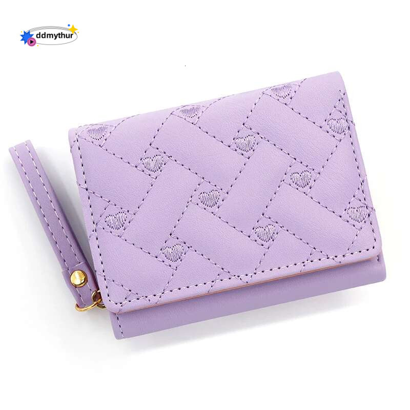 Ladies Large Capacity Cute Pattern Wallet Women Portable PU Short Wallets Solid Color Coin Purse With Multi Card Slots ddmythur