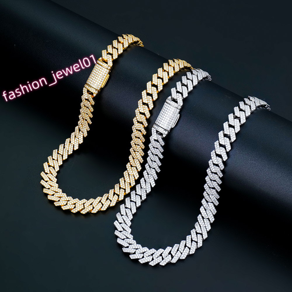 New Store Discount Wholesale Hiphop 10mm Infinity 925 Silver Miami Men Iced Out Vvs Diamond Moissanite Cuban Link Chain Necklace