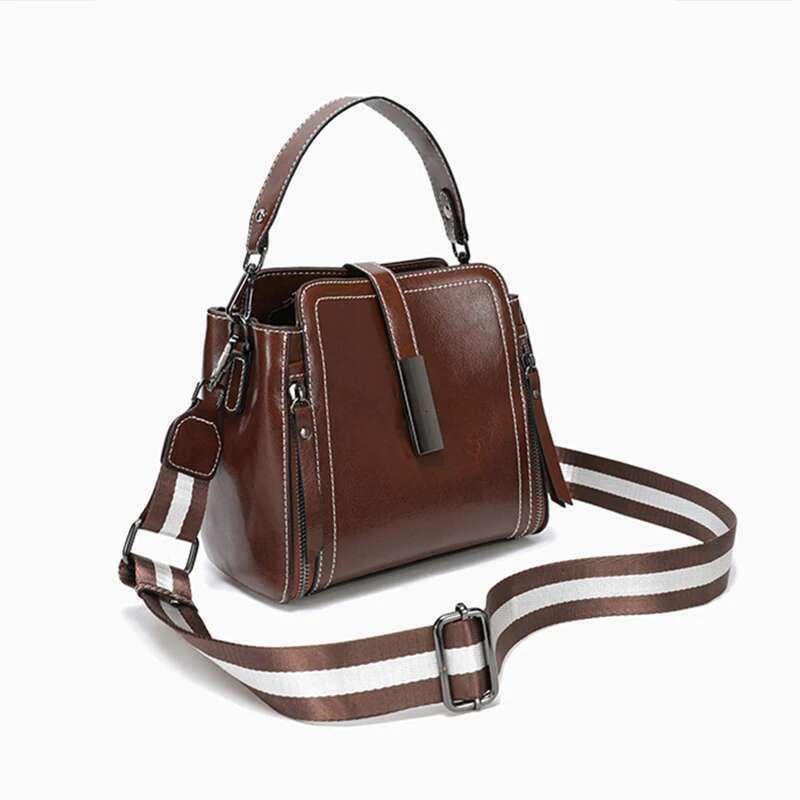 Cowhide Women Bags 2024 New Fashion Genuine Leather Women's Handbag High-Quality Crossbody Shoulder Bag 8807