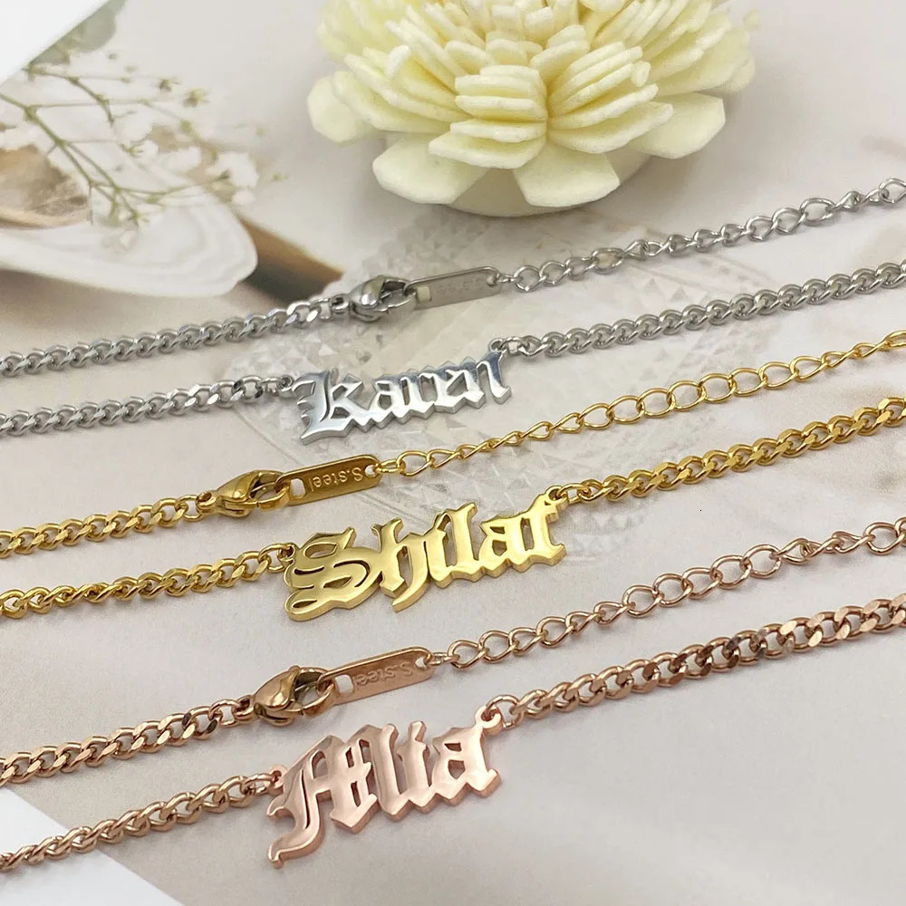 Custom Chain Men Name Pendant Customized Necklaces Women Cuban Chains Premium Stainless Steel Necklace Fashion Jewelry Gift 250409