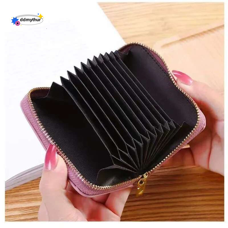 Pu Leather Short Card Holder Bag Portable Cute Small Zipper Money Coin Purse Men Wallet Women Clutch Pouch ddmythur