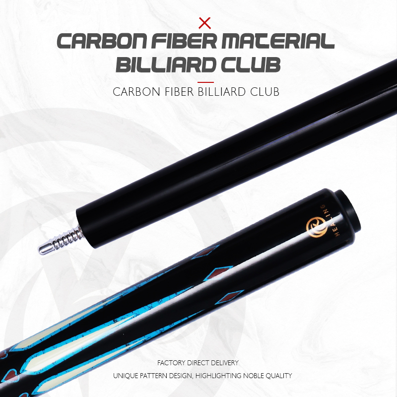 Carbon Fiber Pool Cue Stick, Billiard Cue Stick, 58 Inches, 147cm, 21 Ounces, 12.9mm Tip, 4/3 Professional Pool Sticks Low Deflection Ultra-Smooth Eas