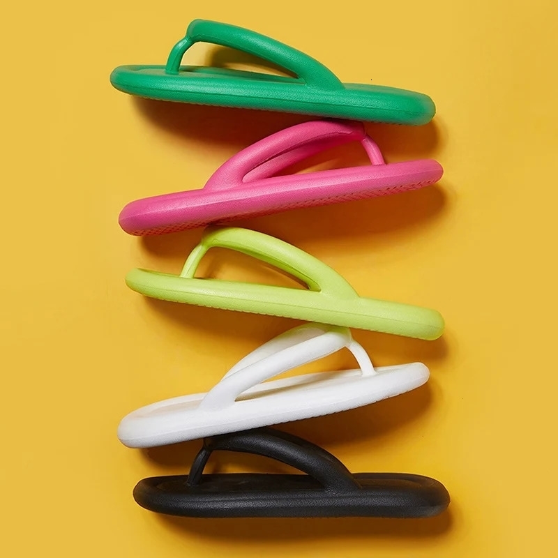 Summer Candy Colors Flip Flops Beach 2024 Soft Bottom Flat Slipper Men Outdoor Comfy Non Slip Slide Sandals Ship 250304