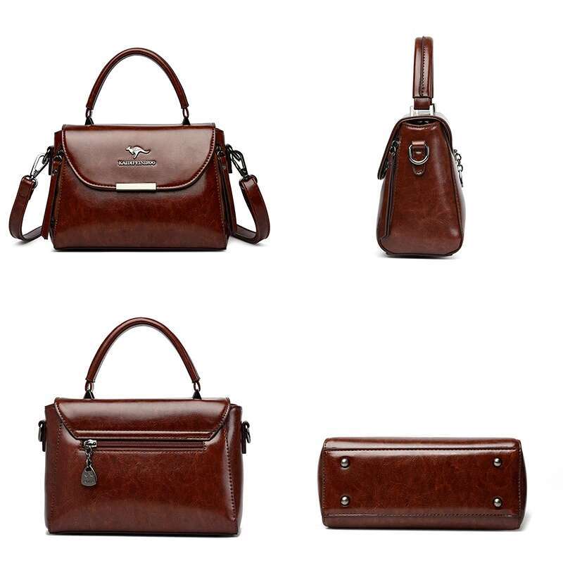 Fashion Trend Retro Women's Handbag High Quality Soft Leather Womens Wallet Small Square Bag Famous Female Crossbody Bags