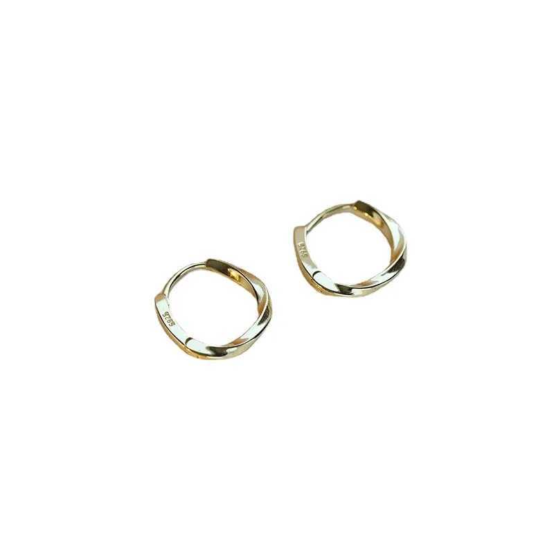 Authentic Minimalist 925 Sterling Silver Twist Hoop Earring for Women Wedding Stud Earrings fashion Jewelry Gift Z250408