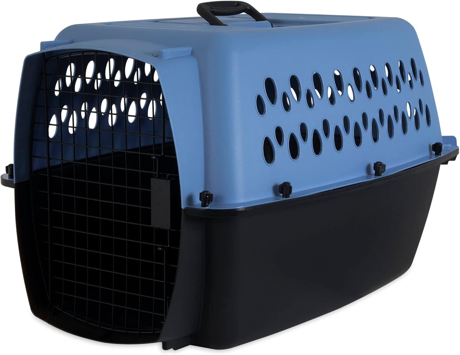 Petmate Pet Porter Fashion Doghouse 26 inches (approximately 66.0 cm), Paris Blue Black, suitable for pets weighing 20-25 pounds (approximately 9.1-11