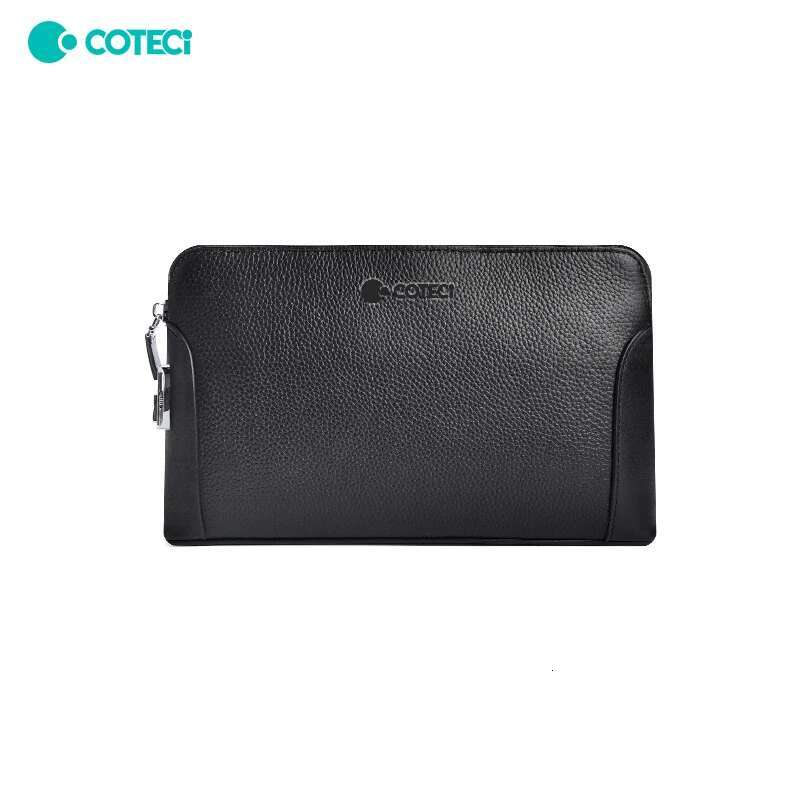 Handbag Genuine Leather Password Fingerprint Unlock Men's Anti-Theft Business Clutch Bag
