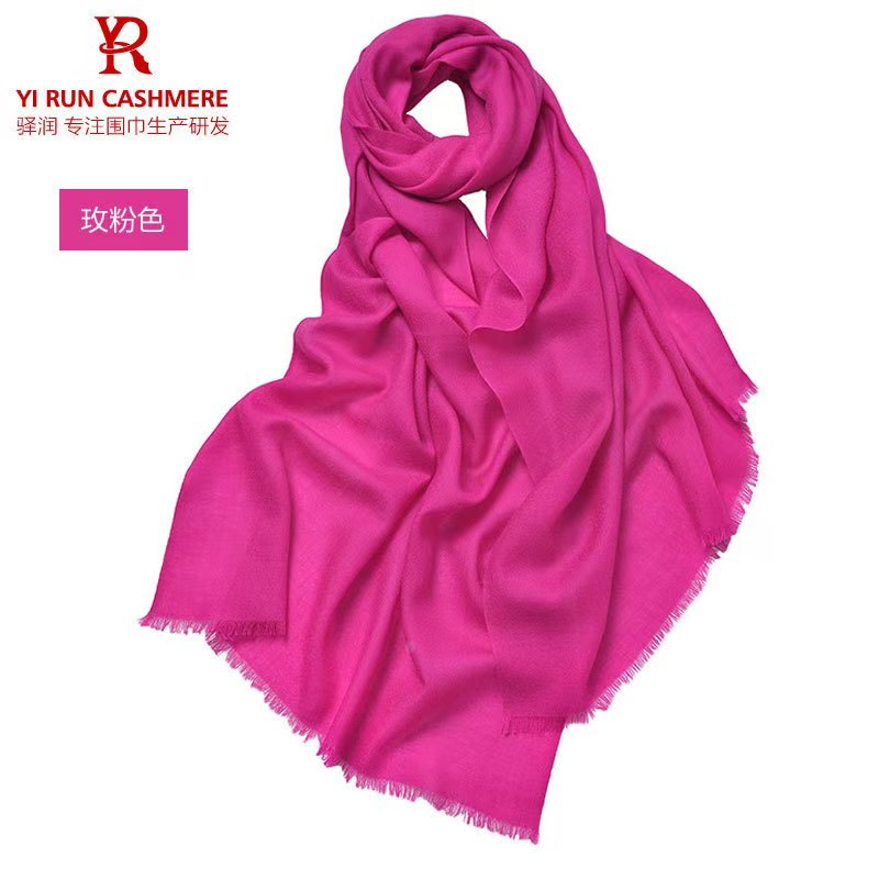 K346 Inner Mongolia spring and summer pure wool plain scarf SWR0012 ladies' fine spinning thin monochrome light wool shawl
