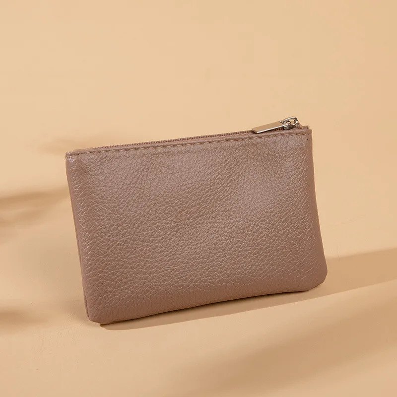 Fashion ladies small wallet zipper card key storage bag highquality PU short 250408