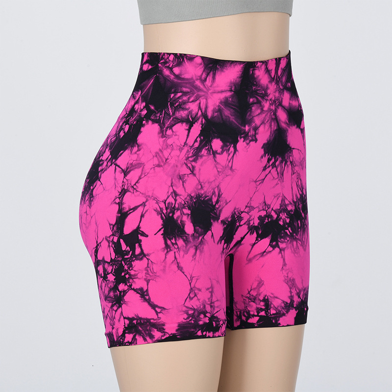2025S Designer Shorts For Women New Pants For Women High Hip Tight Waist Running Fitness Tie Dyeing Yoga Shorts Three Point Sports Shorts Beach Pants