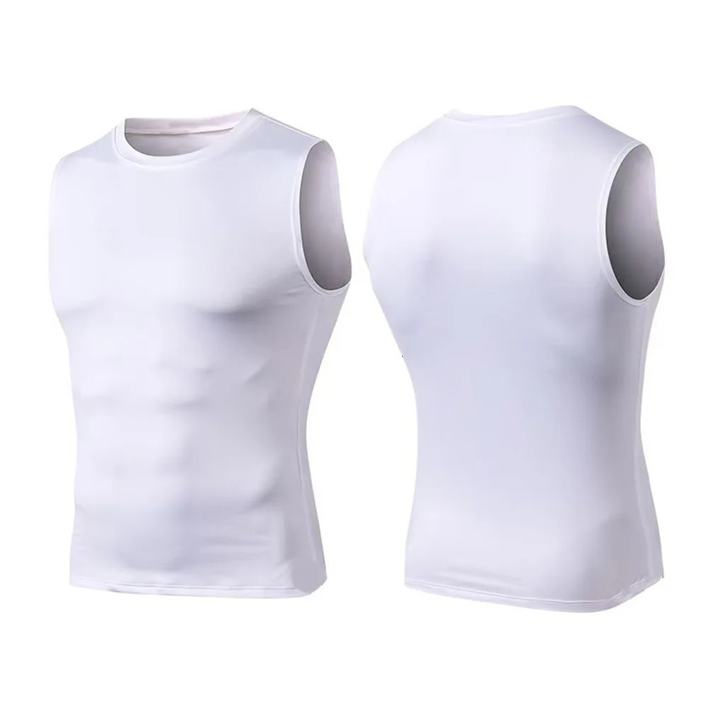 Mens compression vest mens sportswear sleeveless quick drying fitness 250409