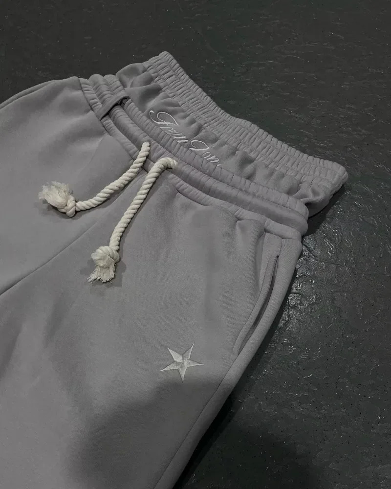 Y2K American Shin Harajuku retro loose double waist sports pants mens streetwear hiphop pop letter y casual 250409