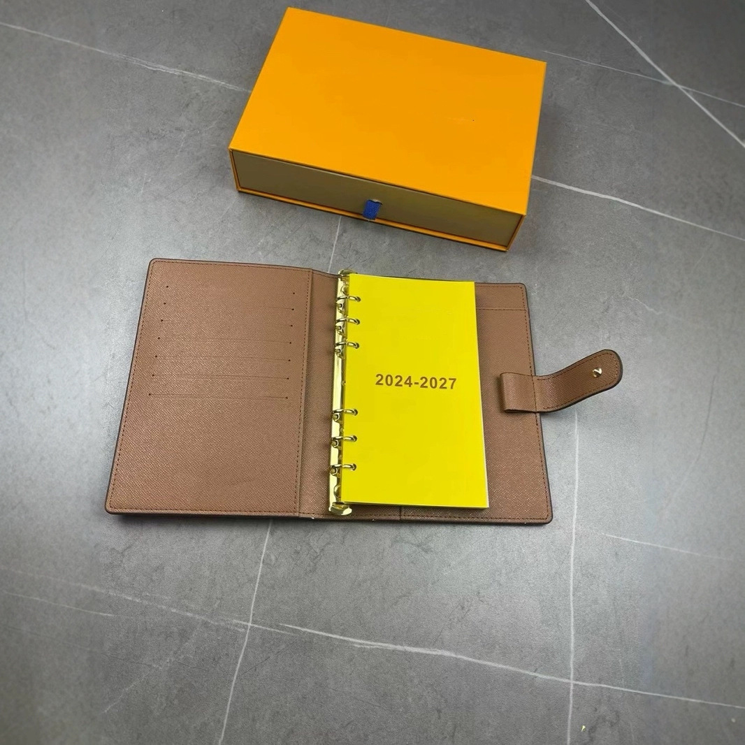 Luxury Designe Top Quality Agenda Holder Case Planner With Box Large (18x14) Small (14x10) Stylish Notebook Cover Work Meeting Note Calendar Notepad