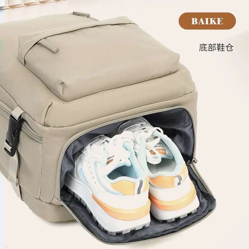 Cross Border Girls' Backpack With Large Capacity, Multifunctional Dry And Wet Classification, Short Distance Travel Nylon Waterp