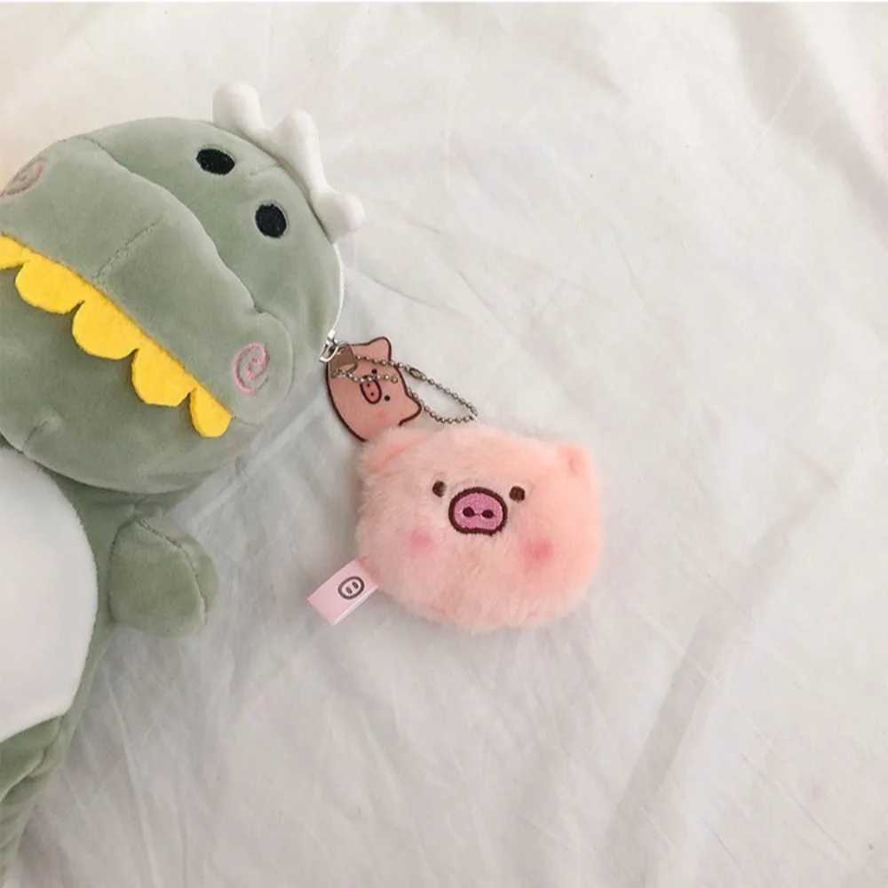 Cute plush cartoon pig head pig butt doll pig pin student bag pendant keychainXJ250409