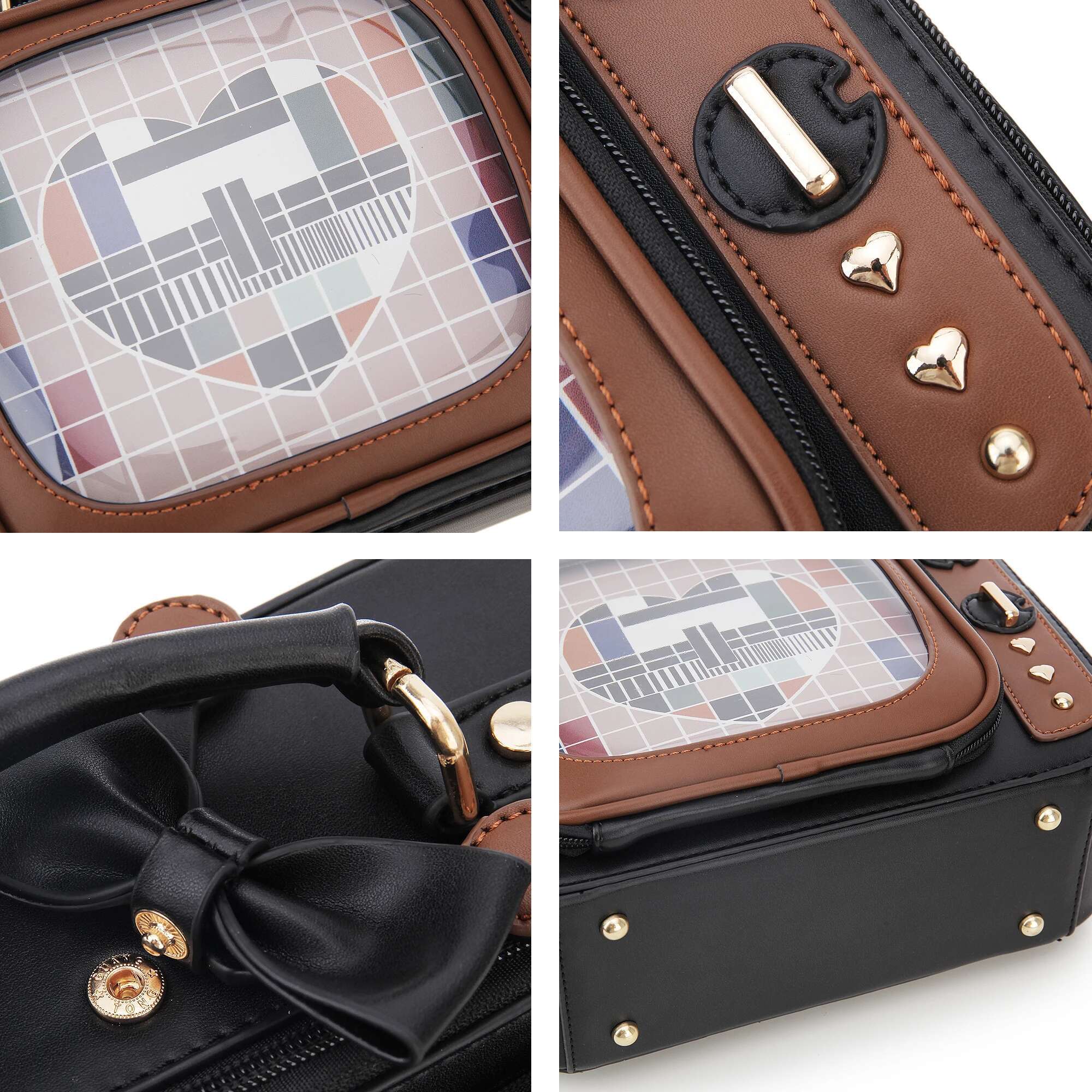 Novelty Tv Shape Retro Teion Women Shoulder Design Ita Backpack With Inserts Gilrs Crossbody Bag