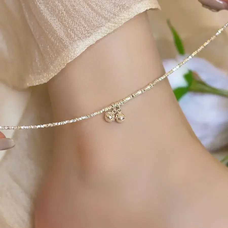 PONYKISS Classic Tibetan Silver Small Bell Charm Anklet for Women Trendy Fashion Jewelry Geometric Accessories Z250408