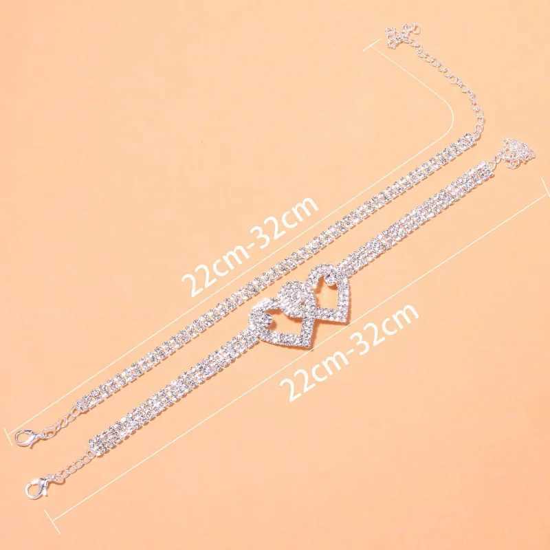 Beautiful Dazzling Cubic Zirconia Chain Anklet for Women Fashion Silver Color Ankle Bracelet Barefoot Sandals Foot Jewelry Z250408