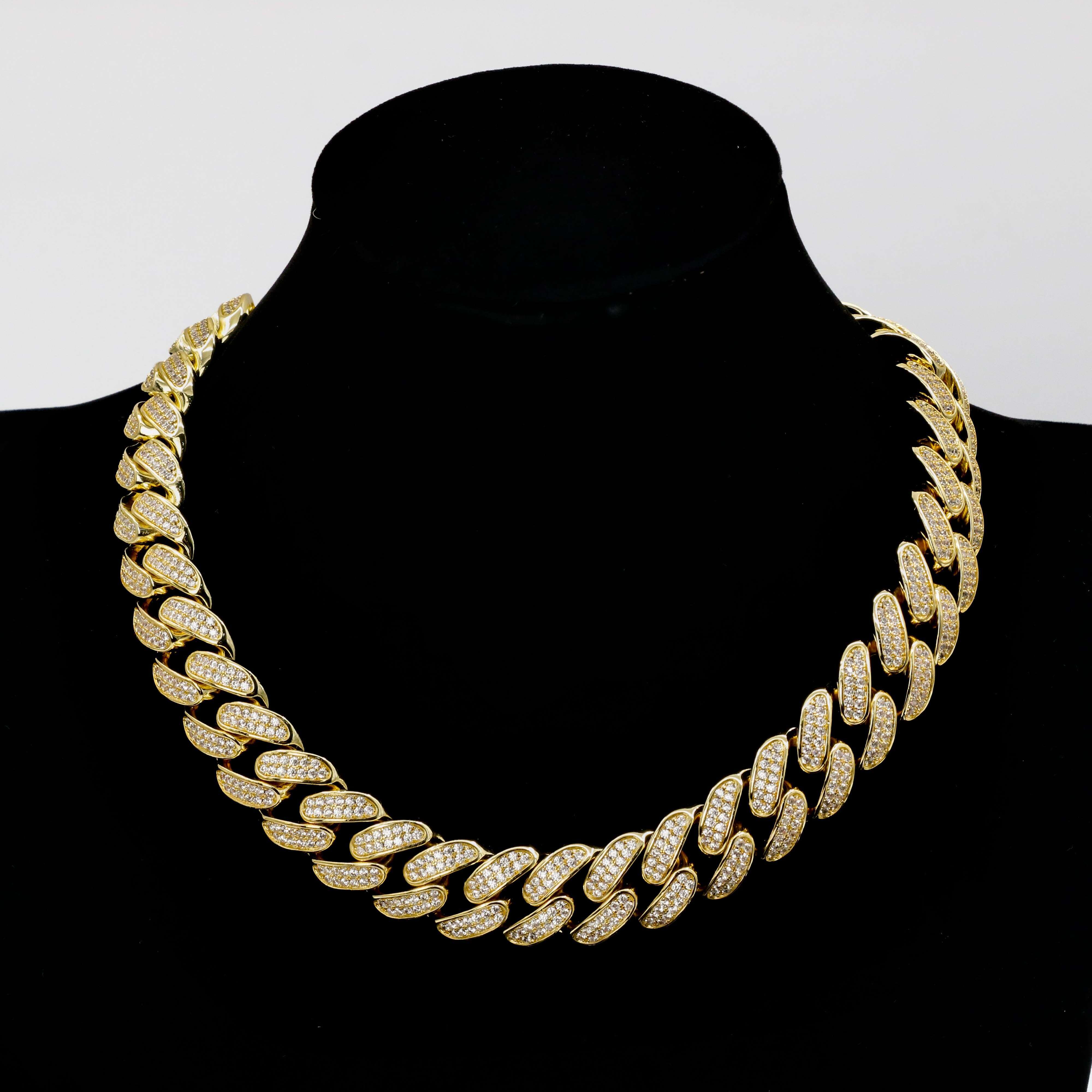 Jewelry Cuba Chain Necklace Fashion Jewelry European Style Hip Hop Cuba Chain With Chain Street Accessories Tide Male Necklace