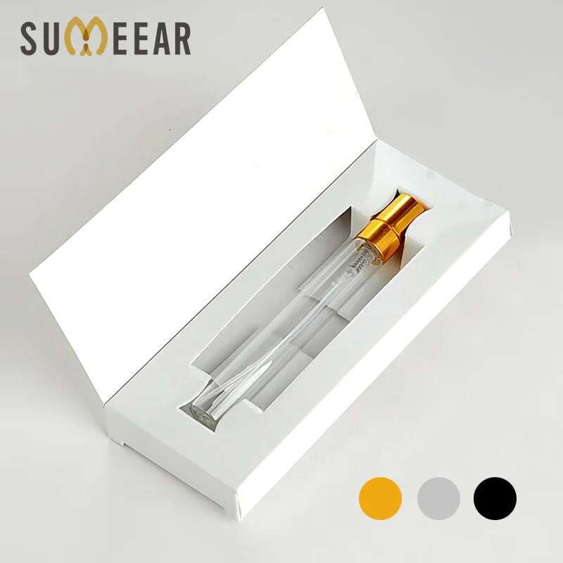 50Pieces/Lot 10ML With Customizable Paper Boxes Empty Atomizer Spray Glass Perfume Bottle
