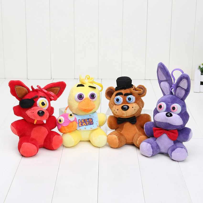 15cm Ted Bear Plush Keychain Cute Fazbear Stuffed Doll Plush Bear Pendant Gift Creative Party OfferXJ250409