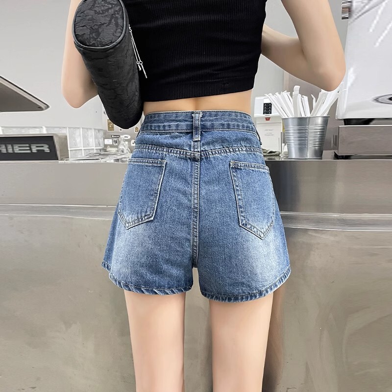 2025S Designer Shorts For Women High Waisted Denim Shorts Pants Skirts Women S Summer New Styles Spicy Girls Versatile Loose Slimming Fake Two Hot Pan