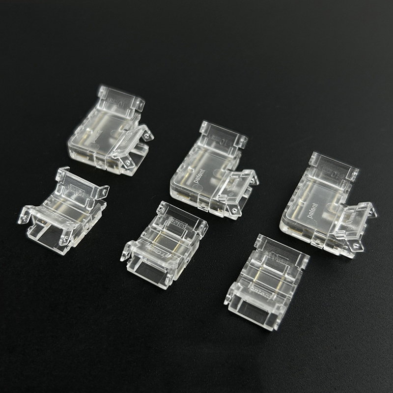 5/12/24V L-shaped corner connector LED strip connector solder-free buckle COB strip connector 2 Pin 3 Pin 4 Pin transparent