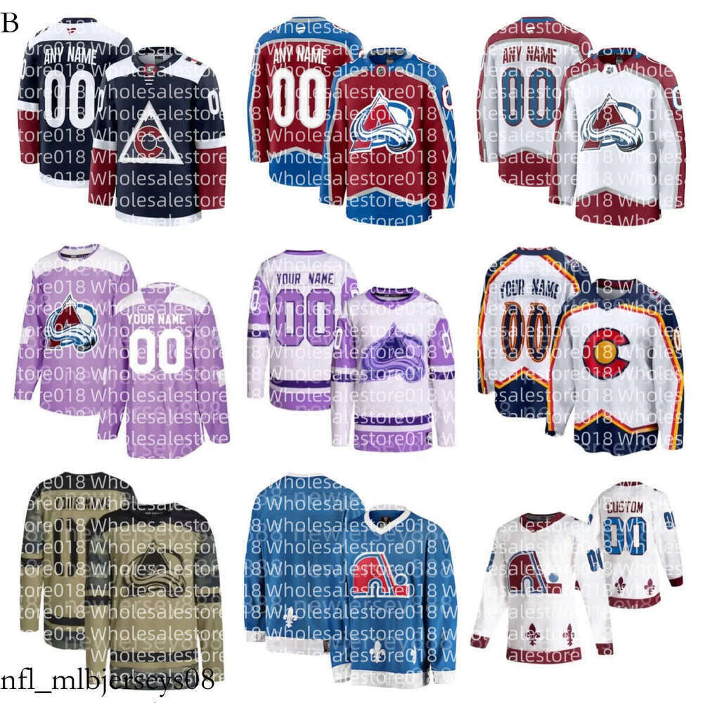 Nathan MacKinnon Colorado Avalanches Hockey Jersey Ross Colton Nikolai Kovalenko Ivan Ivan Josh Manson Joel Kiviranta Logan O'Connors Parker Rantanen MEN nnk