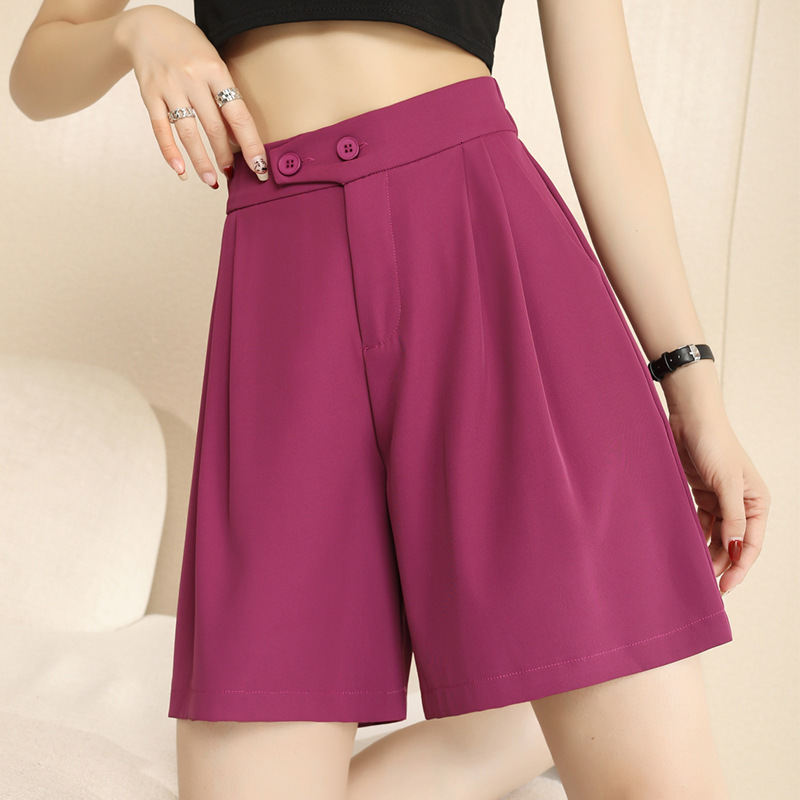 2025S Women s Designer Shorts High Waist Summer Hot Pants Thin Loose Casual Middle Pants Straight Wide Legs Outdoor Beach Pants
