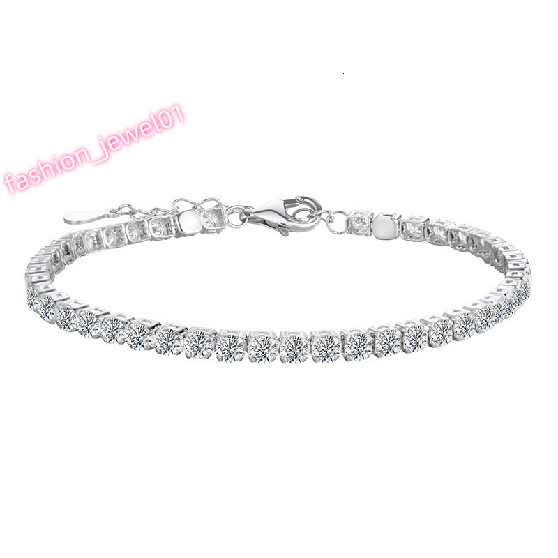 1 Dainty Jewelry Iced Out VVS Moissanitesterling Silver Tennis Bracelet 925 Silver